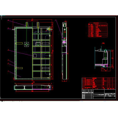 cad铸铁闸门平面结构图